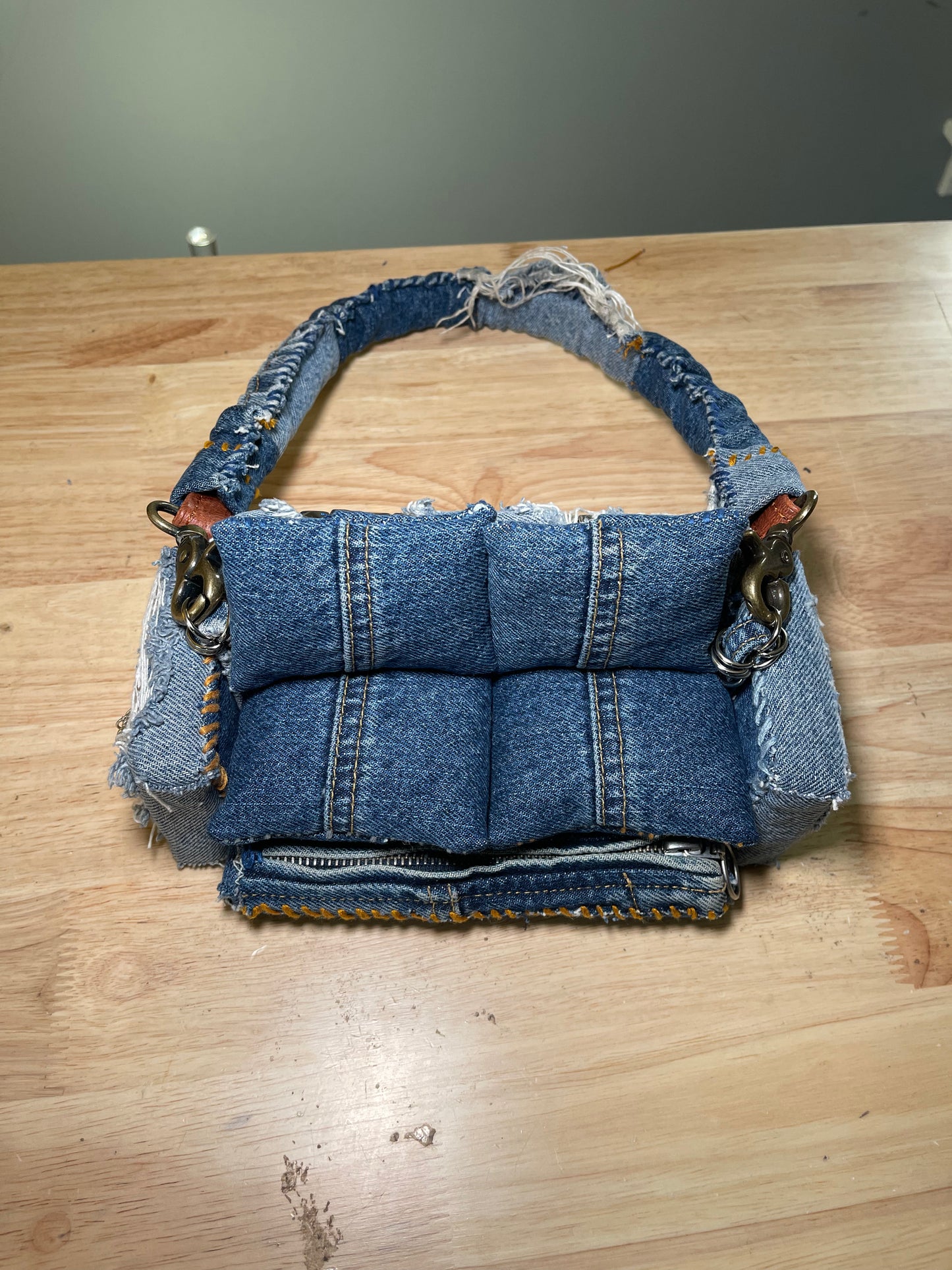 1 of 1 Deconstructed Denim 'Loose Change In The Sofa' Bag