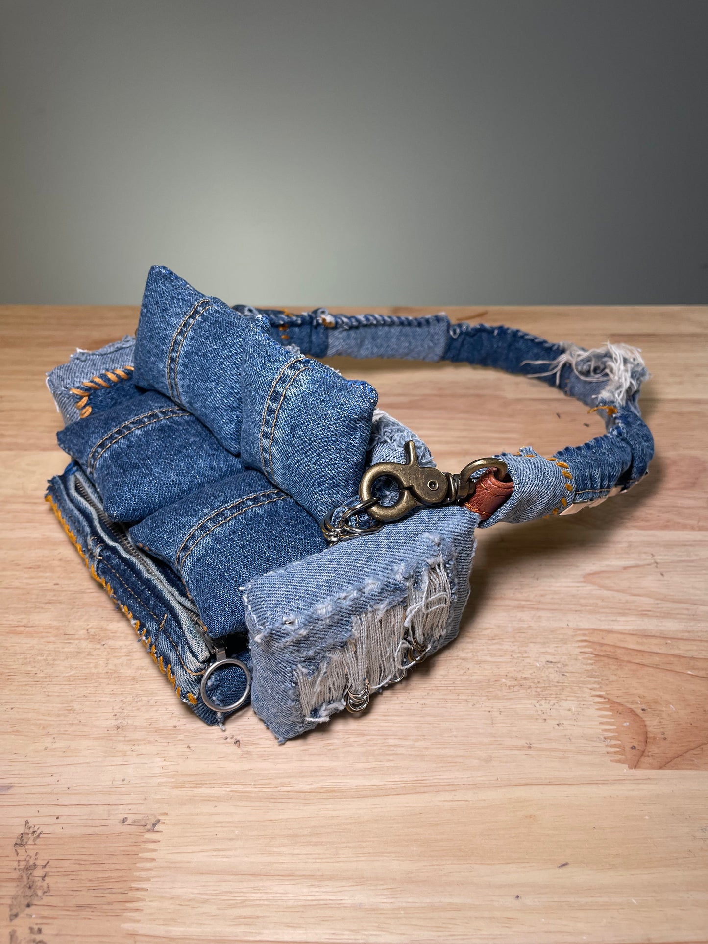 1 of 1 Deconstructed Denim 'Loose Change In The Sofa' Bag