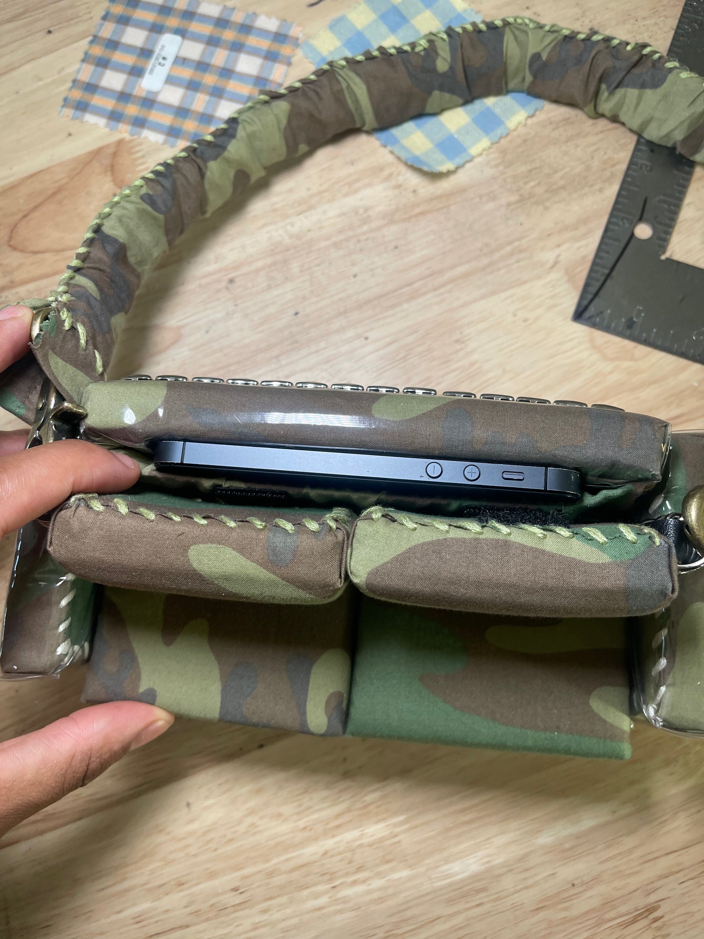 1 of 1 Studded Camo "Loose Change In The Sofa" Bag