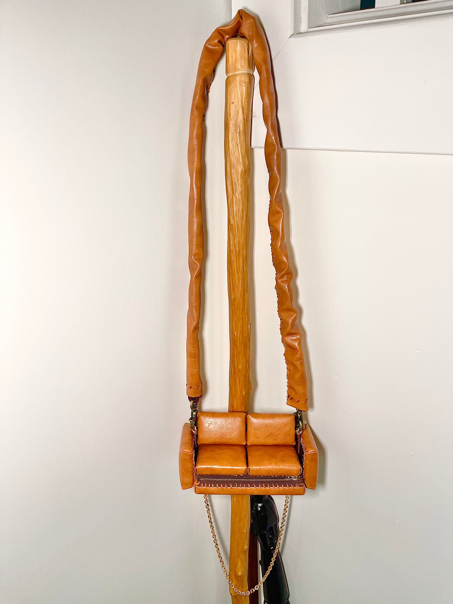 1 of 1 'Brown Leather' Loose Change In The Sofa Bag