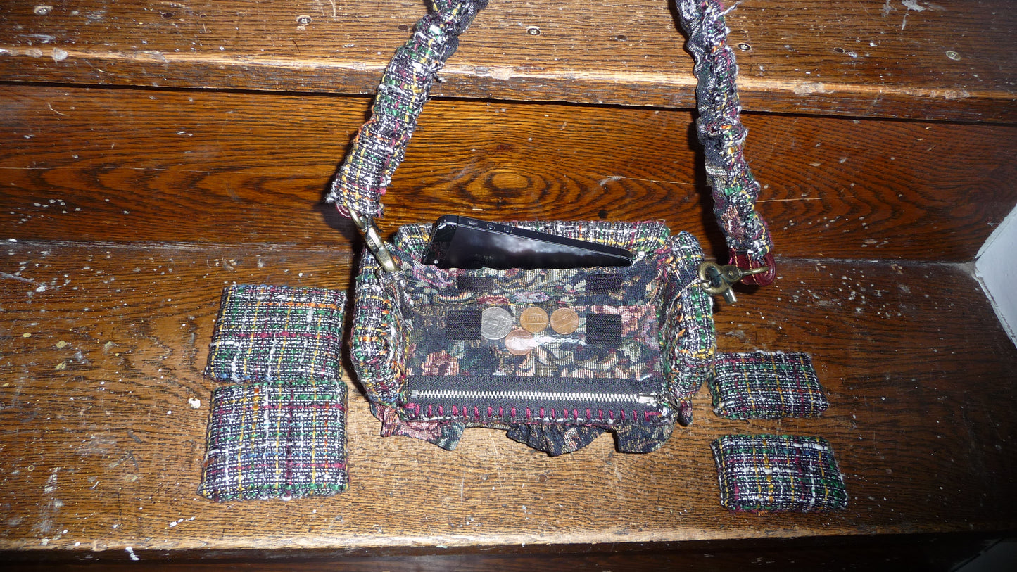 1 of 1 Black Tweed "Loose Change In The Sofa" Bag