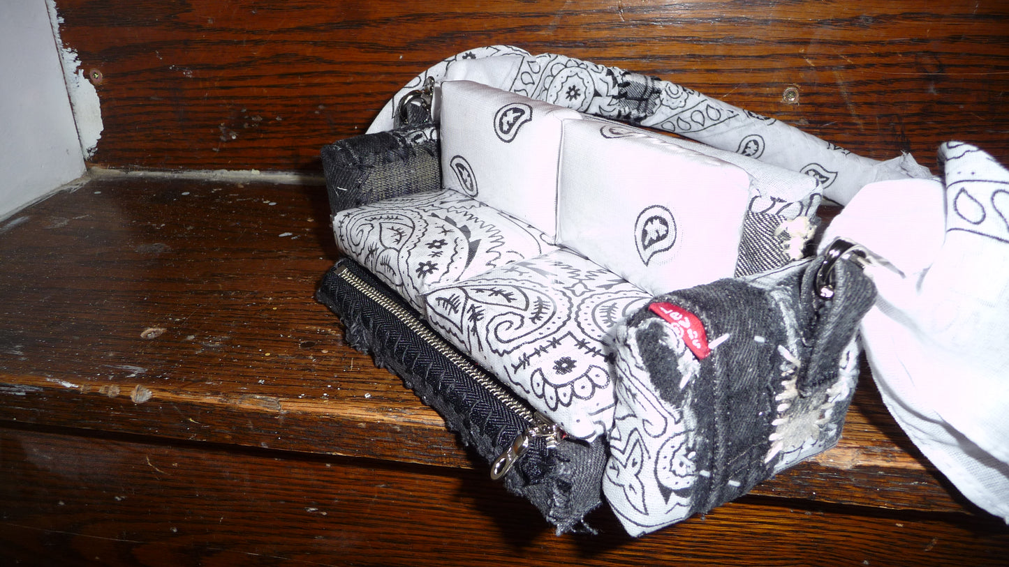 Distressed Paisley "Loose Change In The Sofa" Bag