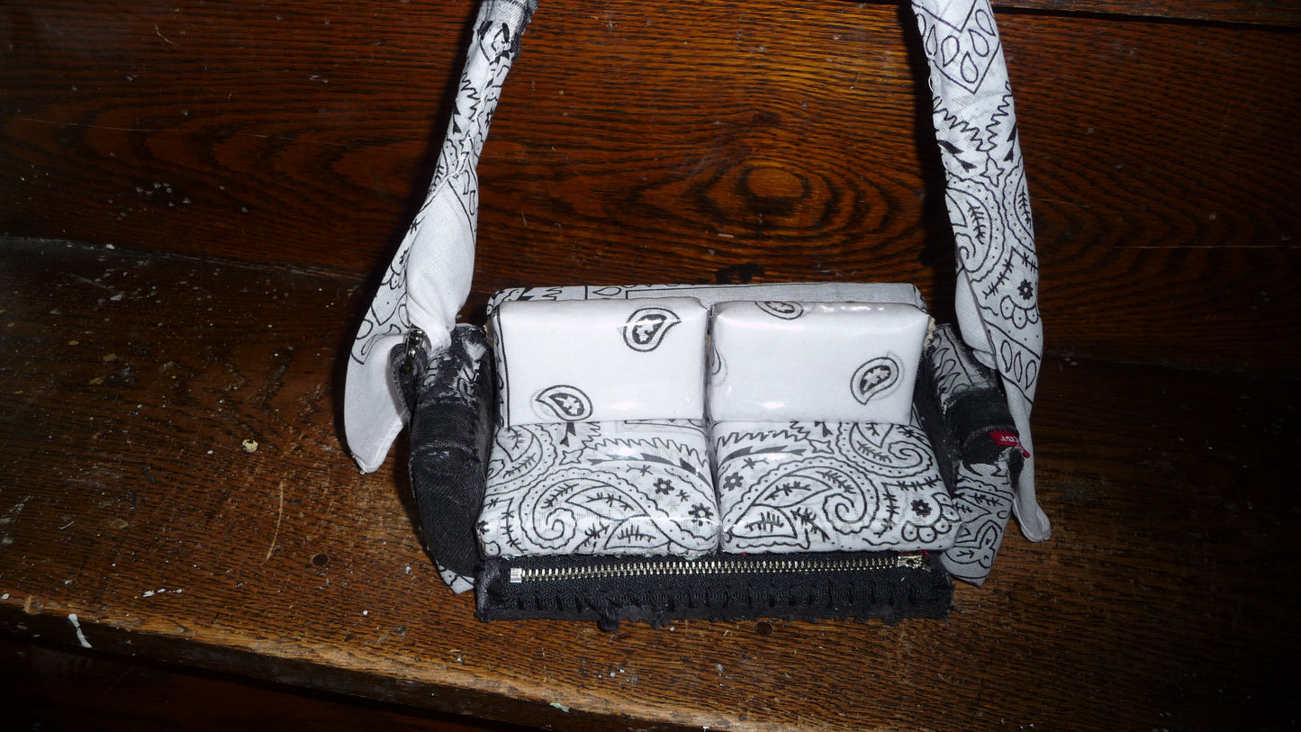 Distressed Paisley "Loose Change In The Sofa" Bag