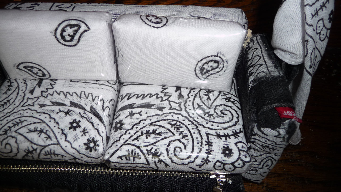 Distressed Paisley "Loose Change In The Sofa" Bag